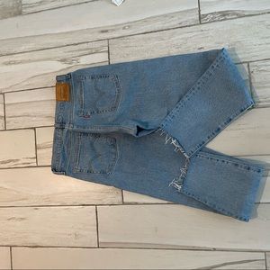 Levi wedgie 27 cut off hem jeans perfect condition light denim